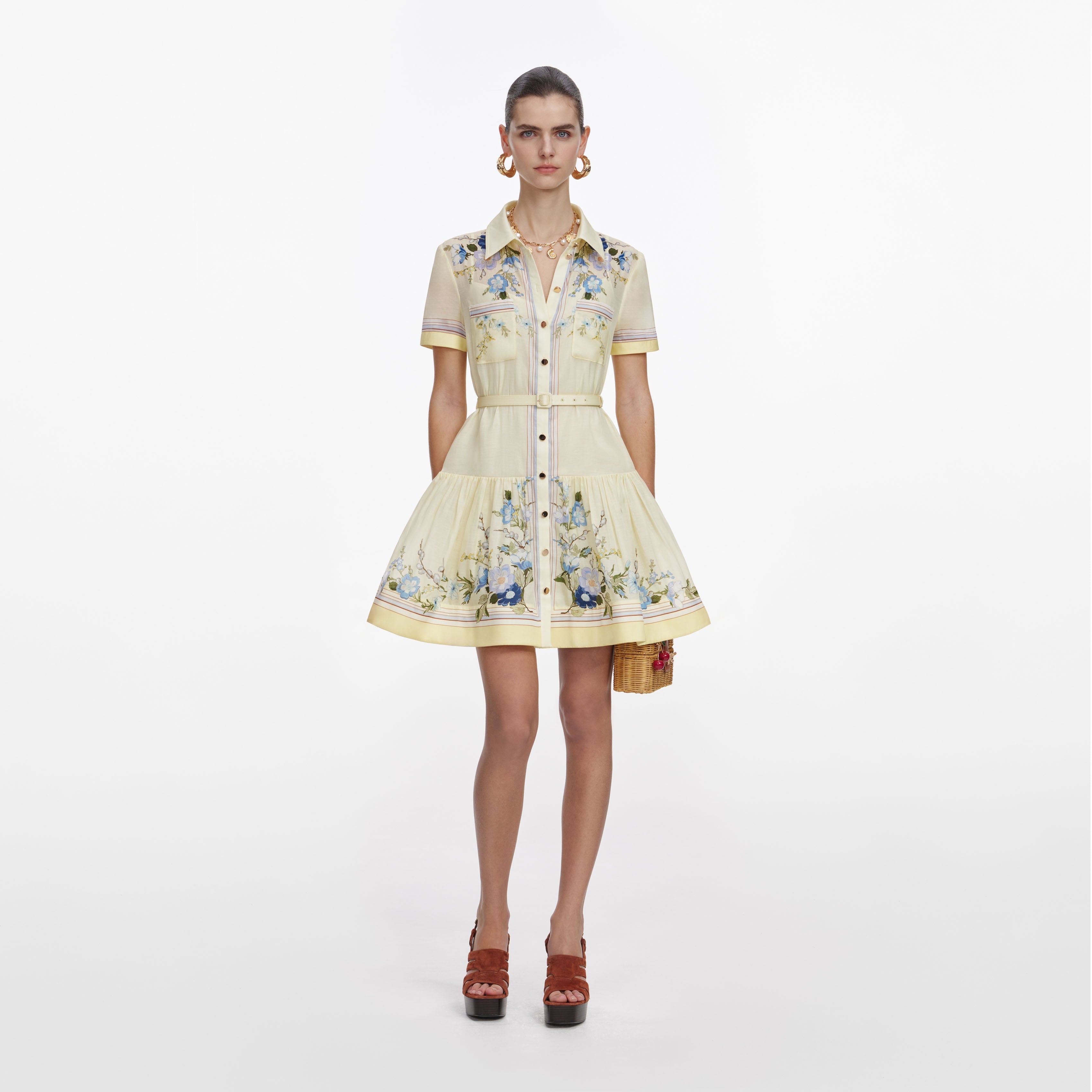 open lace back dress Women's Madeline 3D Organza Flower Mini Dress - White in Size Large main image 1