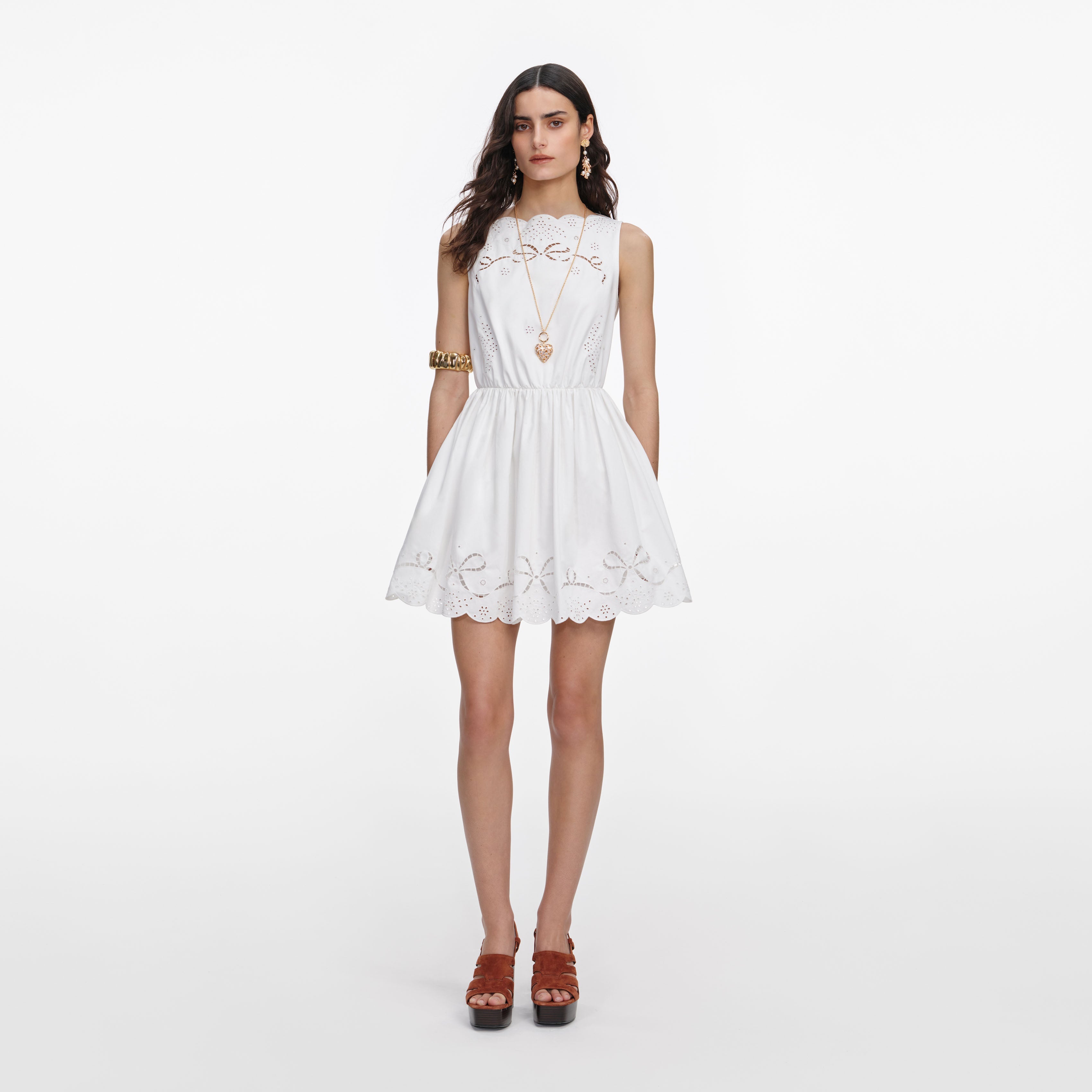 embroidered mini dresses Petals In The Sun Chiffon Embroidered Mini Dress (Black)