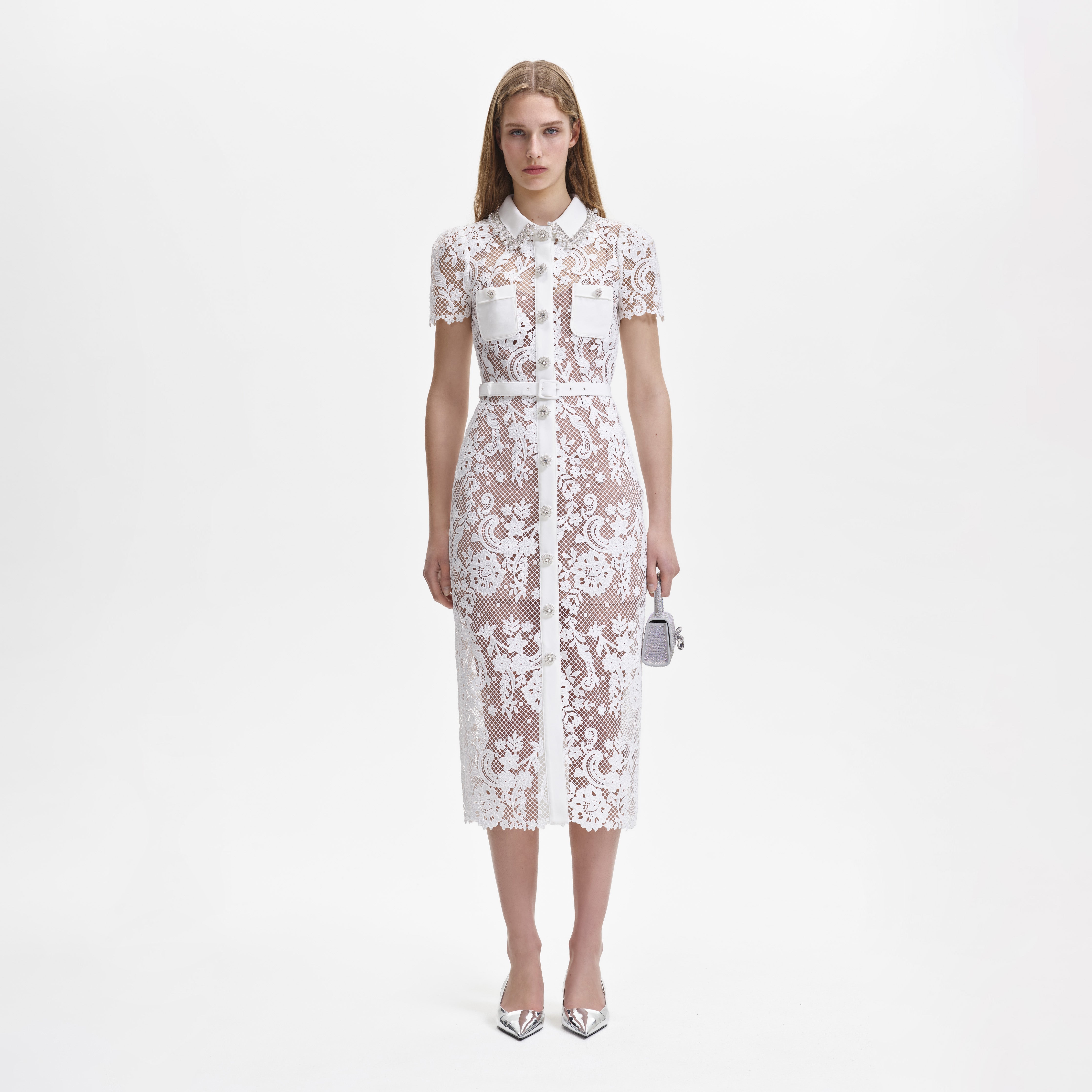 Self popular portrait white lace dress