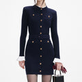 Navy Viscose Knit Mini Dress