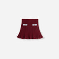 Burgundy Ribbed Knit Skirt