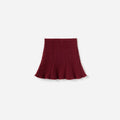 Burgundy Ribbed Knit Skirt