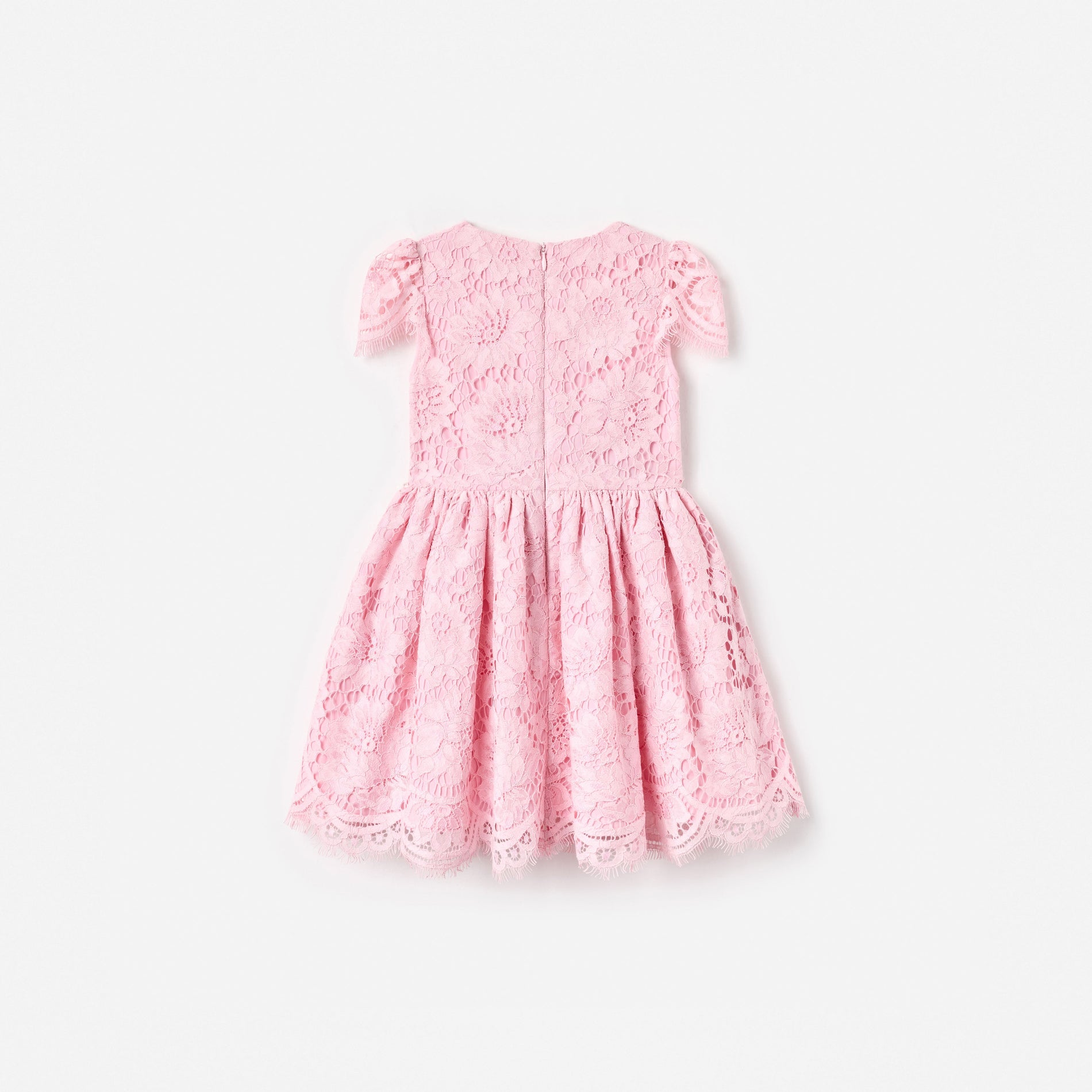 Pink Floral Lace Dress