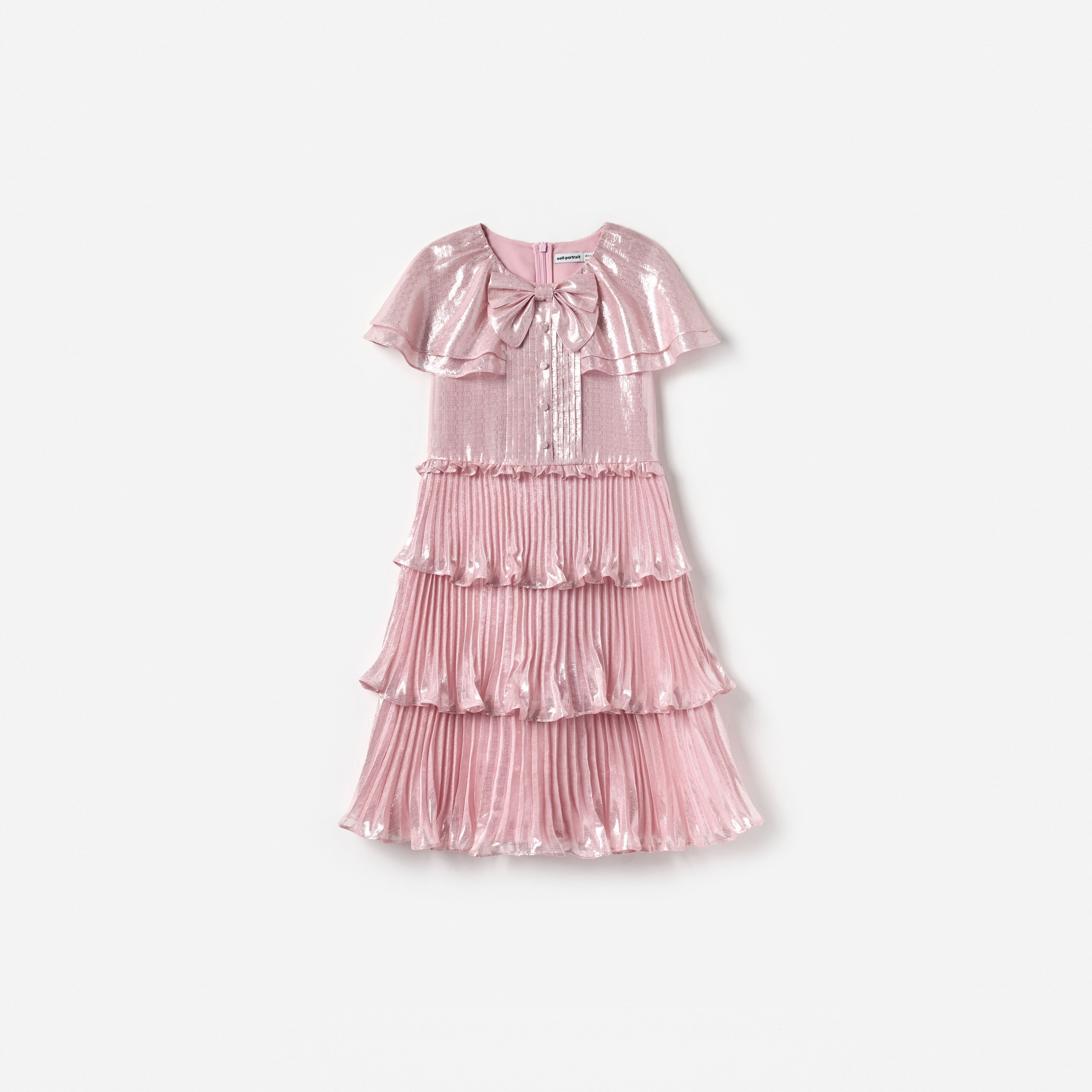 self-portrait - Pink Metallic Tiered Dress - Age 4/5 self-portrait - Pink Metallic Tiered Dress - Age 4/5