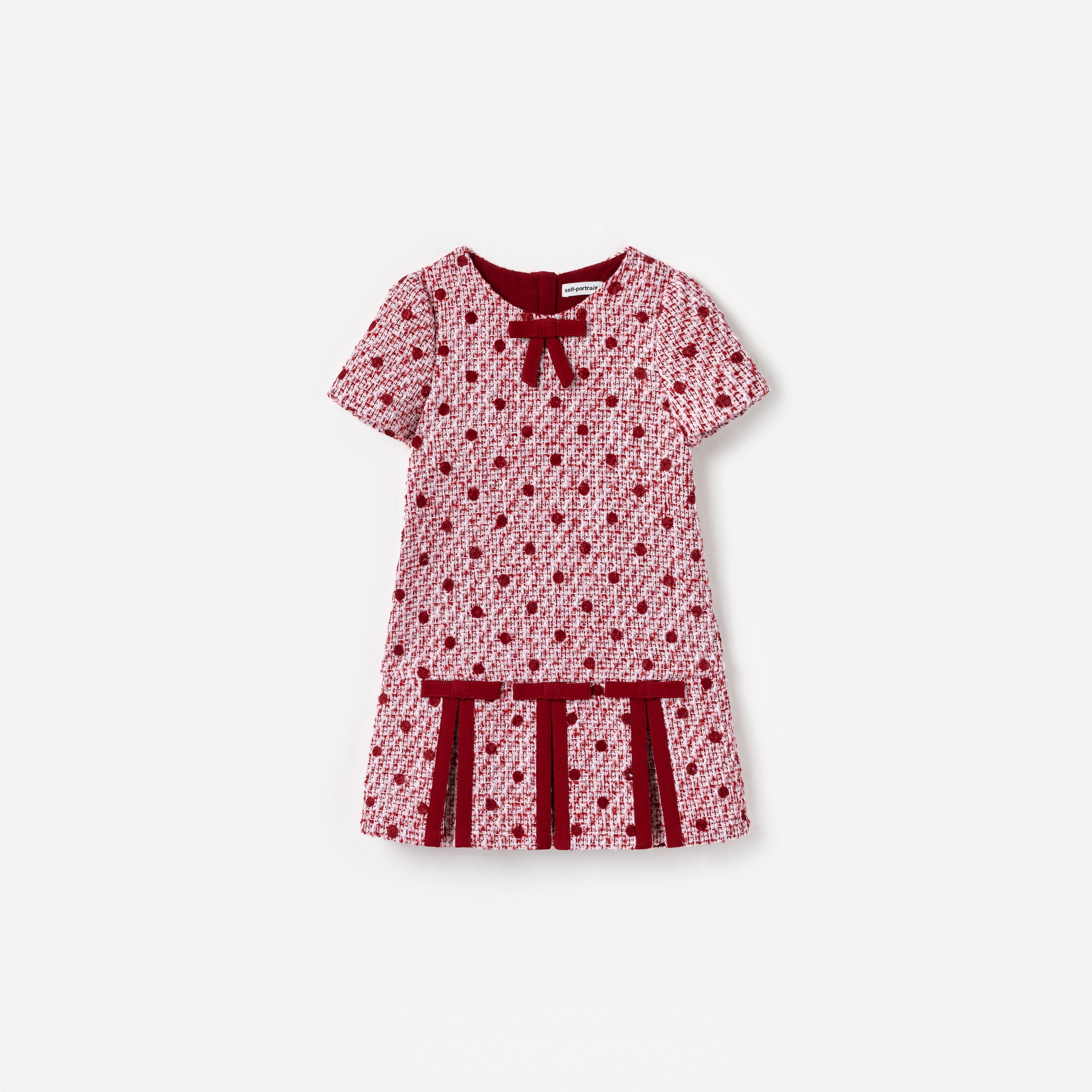 Self-Portrait - Burgundy Polka Dot Boucle Dress - Age 6/7 Self-Portrait - Burgundy Polka Dot Boucle Dress - Age 6/7
