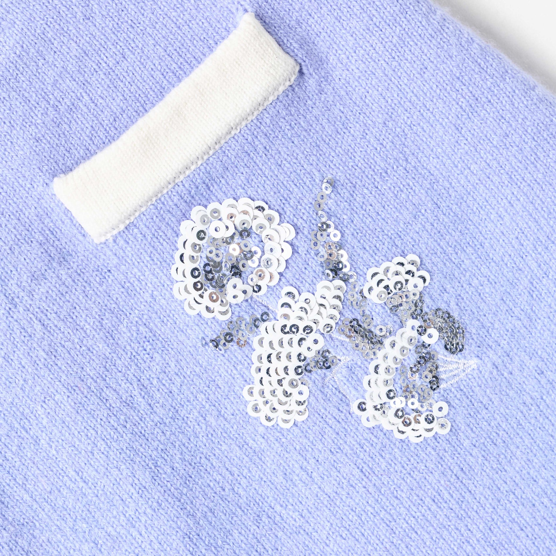 Blue Floral Knit Skirt