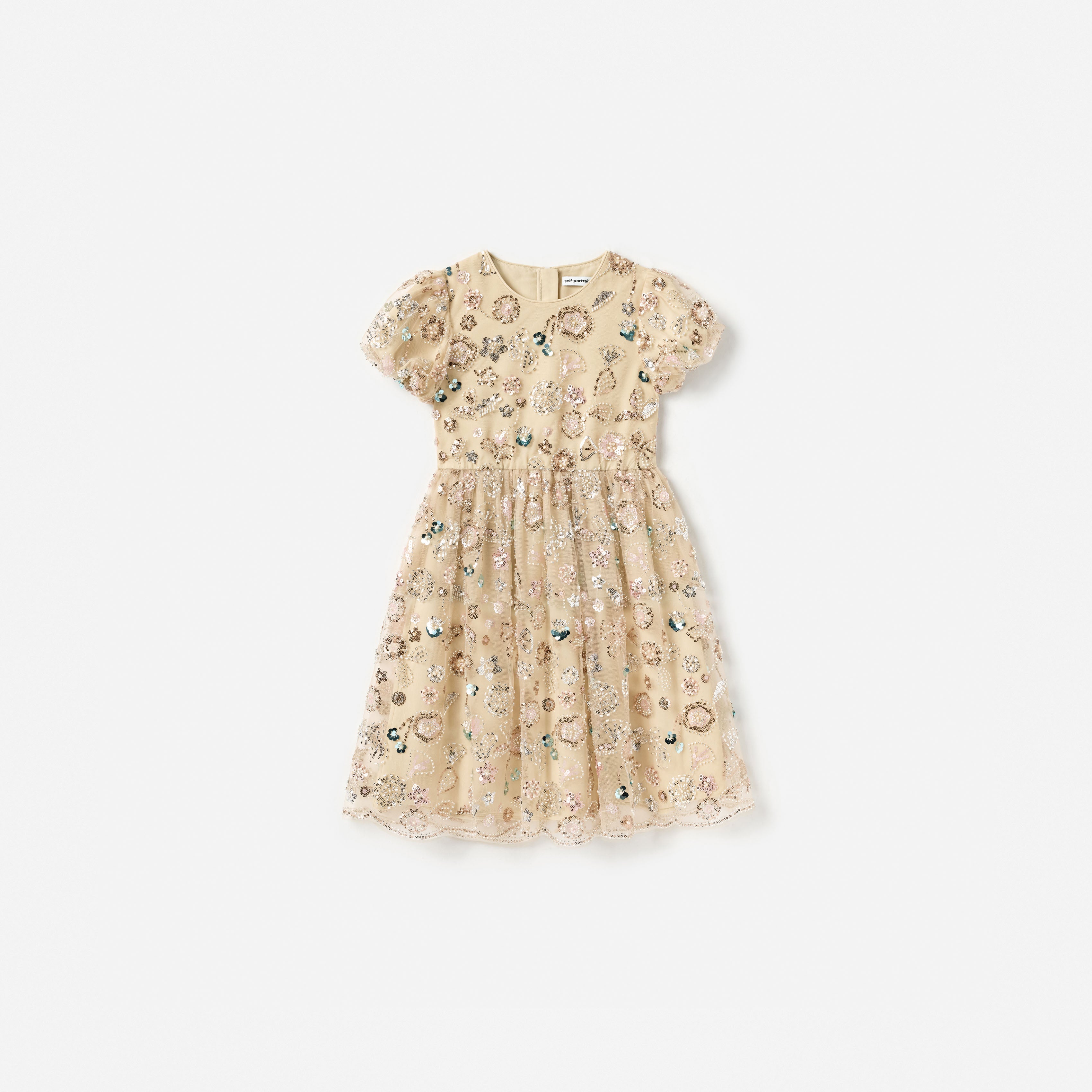 champagne sequin embroidered midi dress Baltic Born Womens Mayfair Sequin Midi Dress | Champagne
