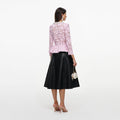 Pink Lace Peplum Top
