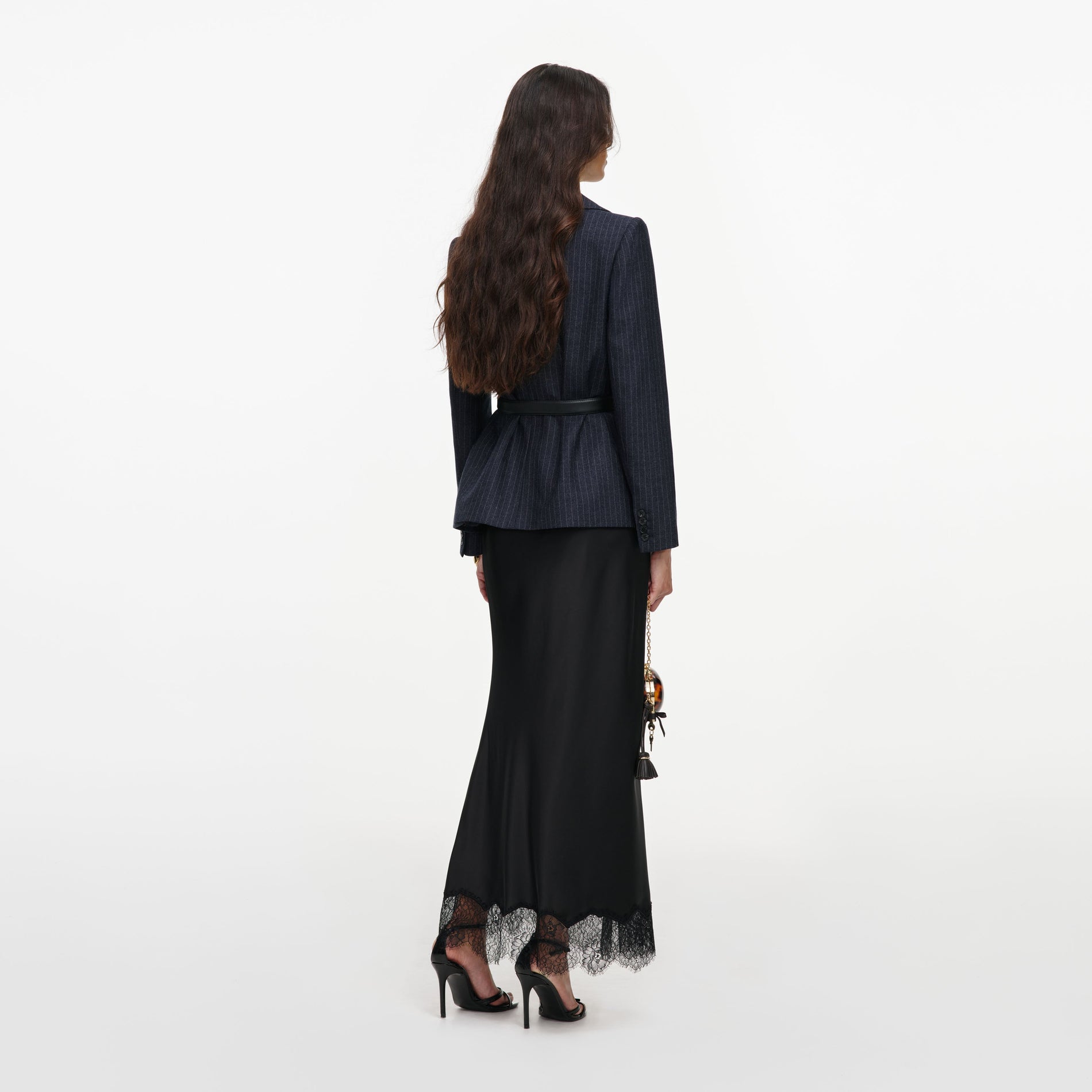 Tailored Blazer Satin Midi Dress