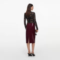 Purple Faux Leather Skirt