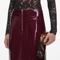 Purple Faux Leather Skirt