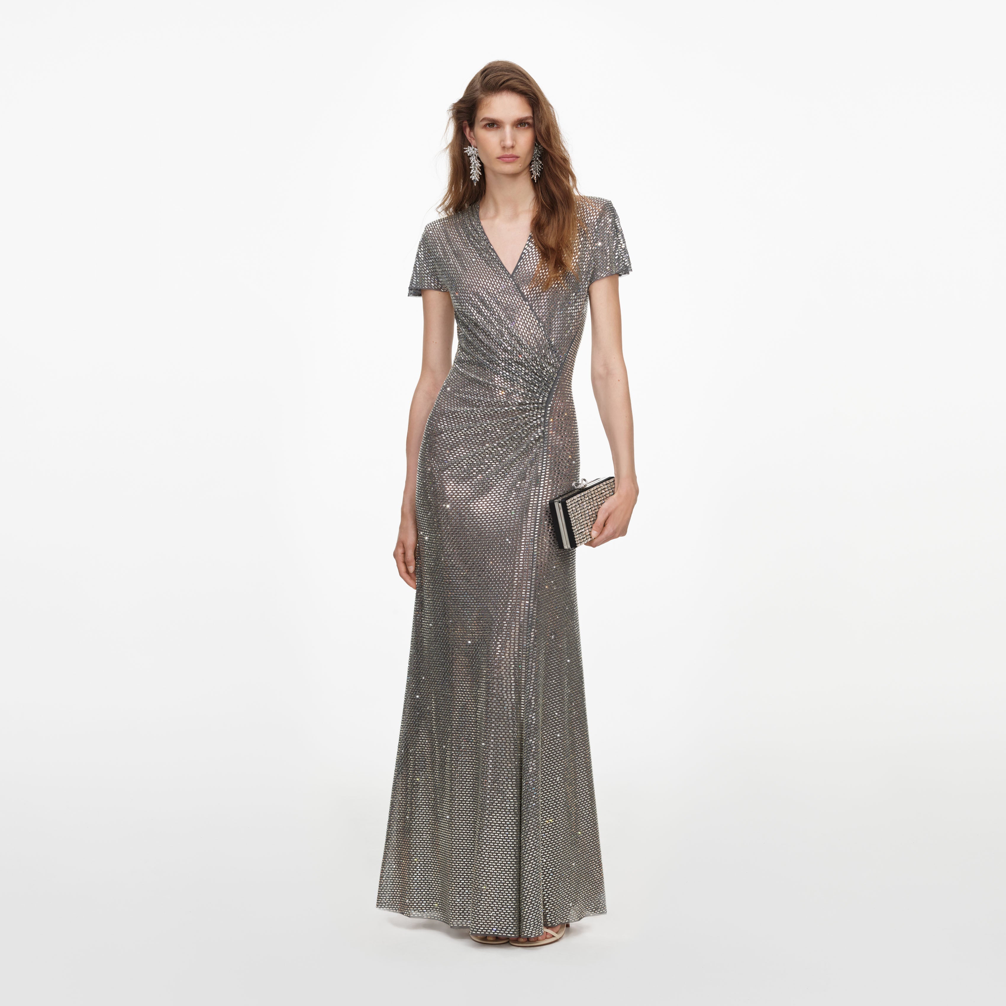 grey wrap dress self-portrait - Rhinestone Mesh Maxi have for any wardrobe. Sexy Sweetheart Neck Emerald Size:17 occasion-Party Wear occasion-Wedding Guest Dresses