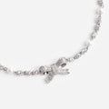 Crystal Pearl Bow Necklace