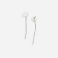Pearl Flower Crystal Droplet Earring