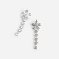 Multi Crystal Flower Dangle Earring