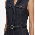 Indigo Belted Denim Jumpsuit