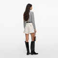 Cream Denim Short