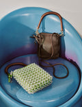 Brown Leather Mini Tote Bag