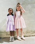 Pink Sleeveless Lace Dress
