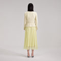 Yellow Boucle Midi Dress