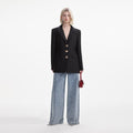 Black Taffeta Blazer