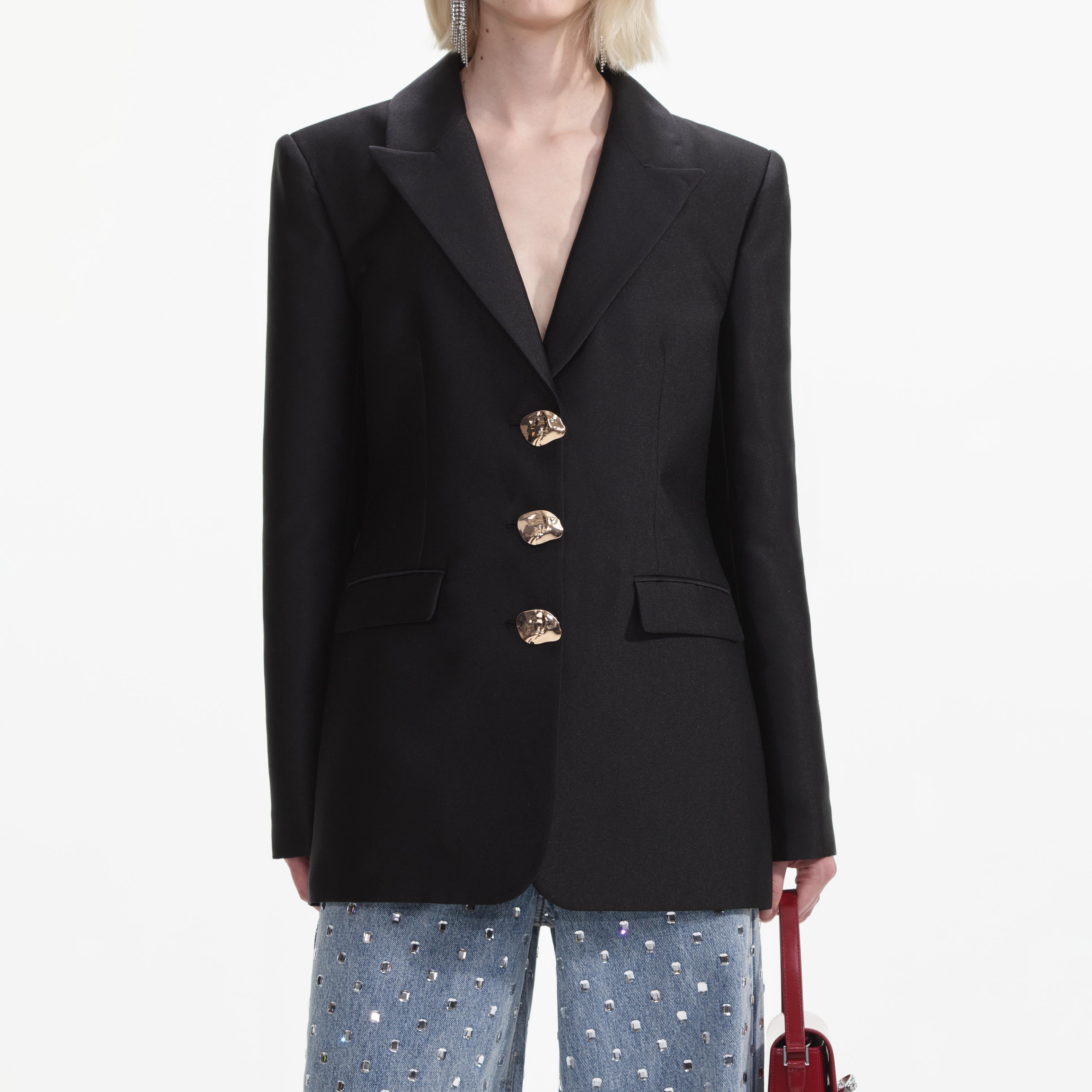 Black Taffeta Blazer