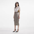 Satin Cargo Midi Skirt