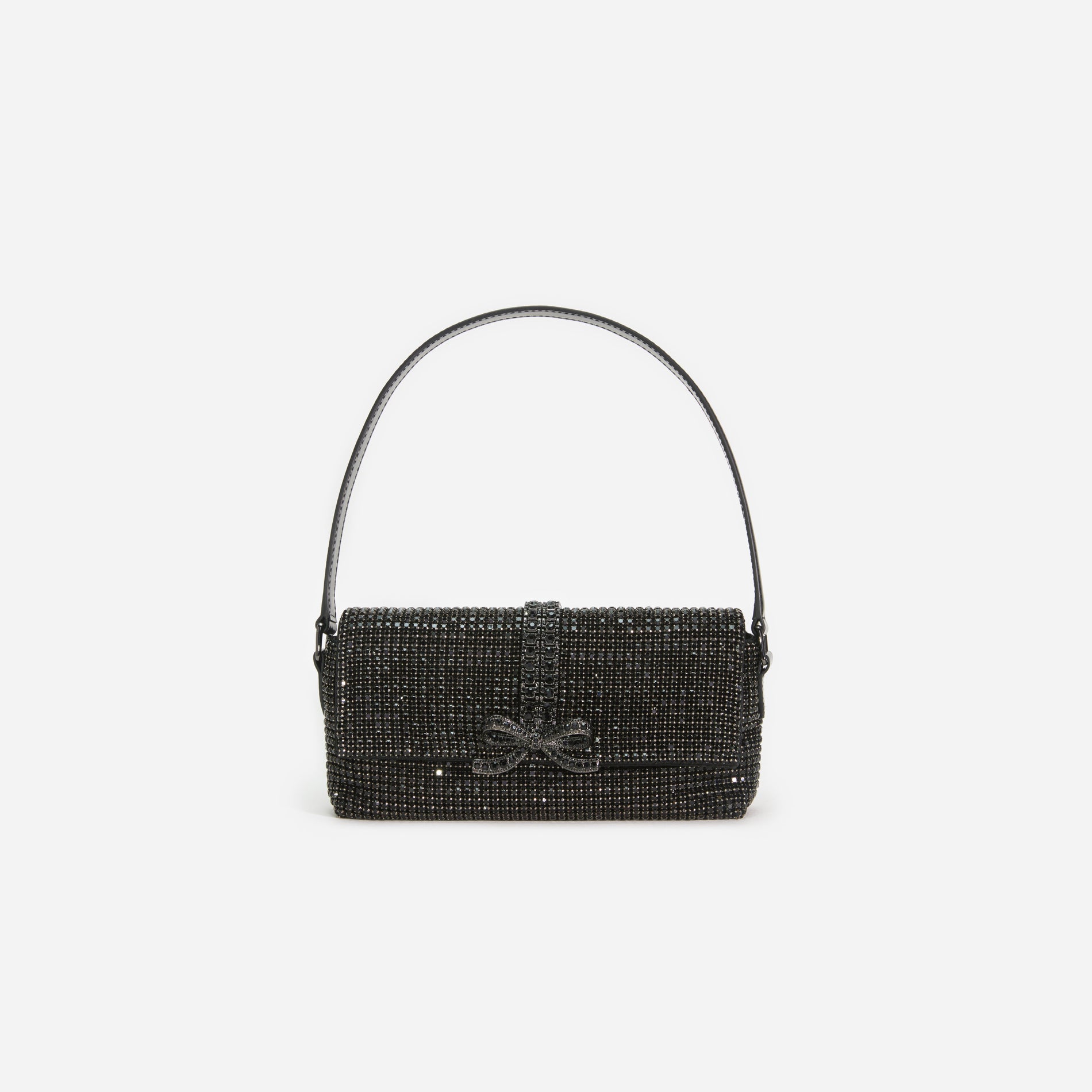 Black Rhinestone Chainmail Shoulder Bag