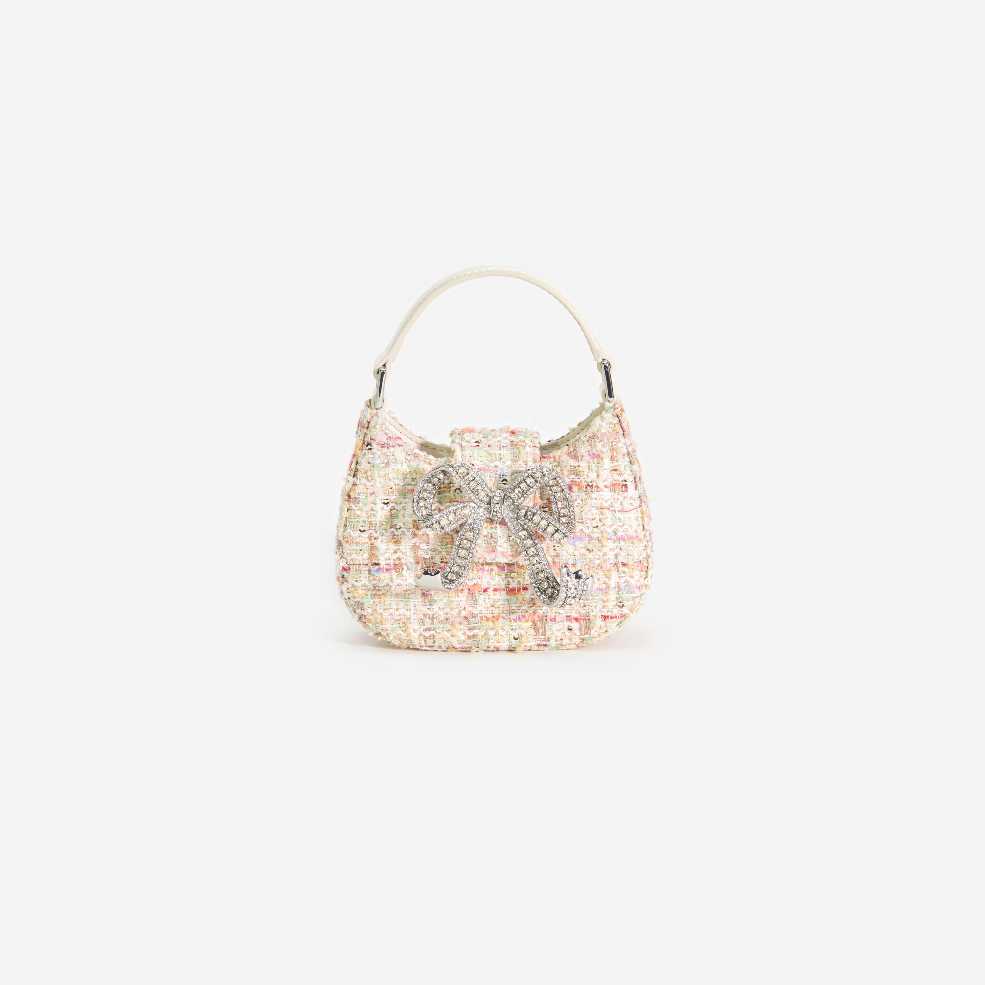 Cream Boucle Micro Bag – self-portrait-US