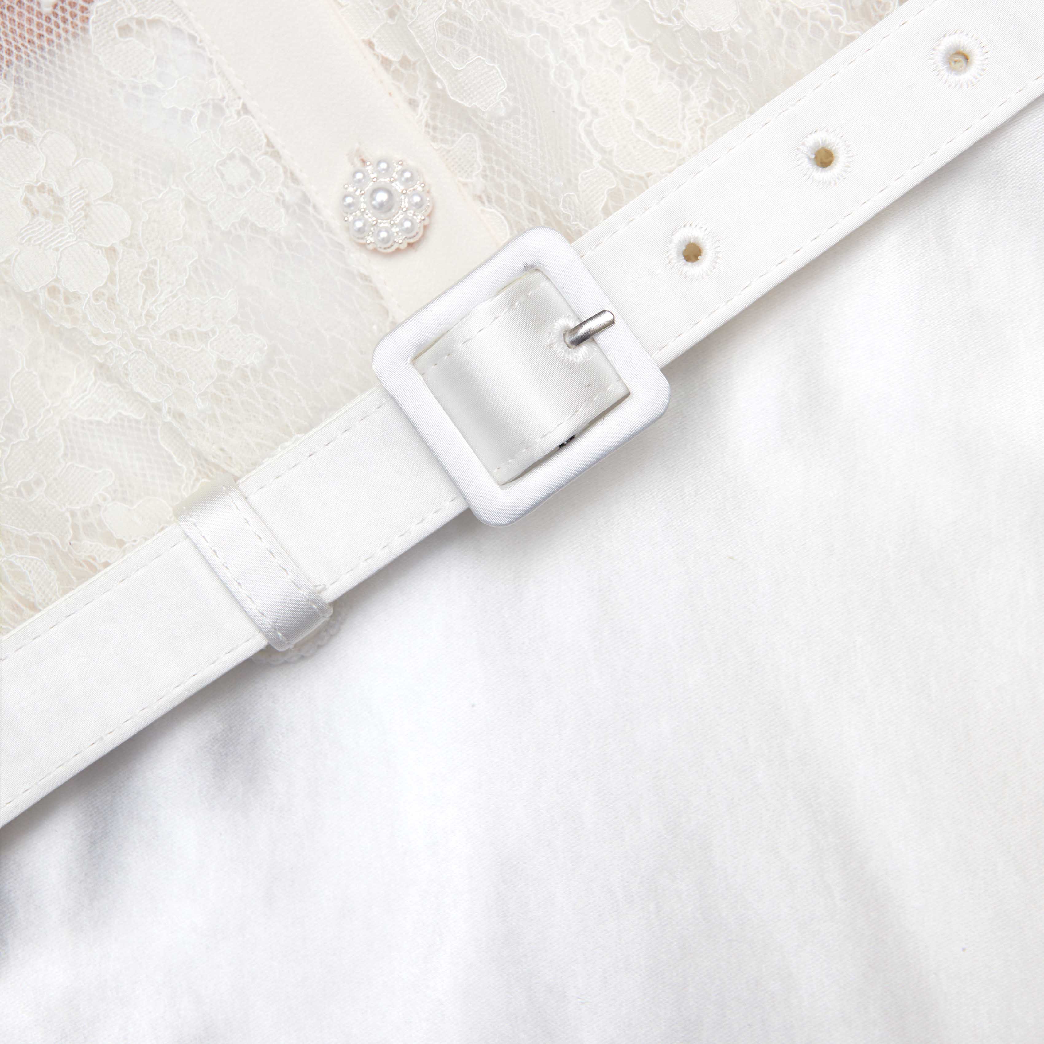 White Lace Cape Maxi Dress