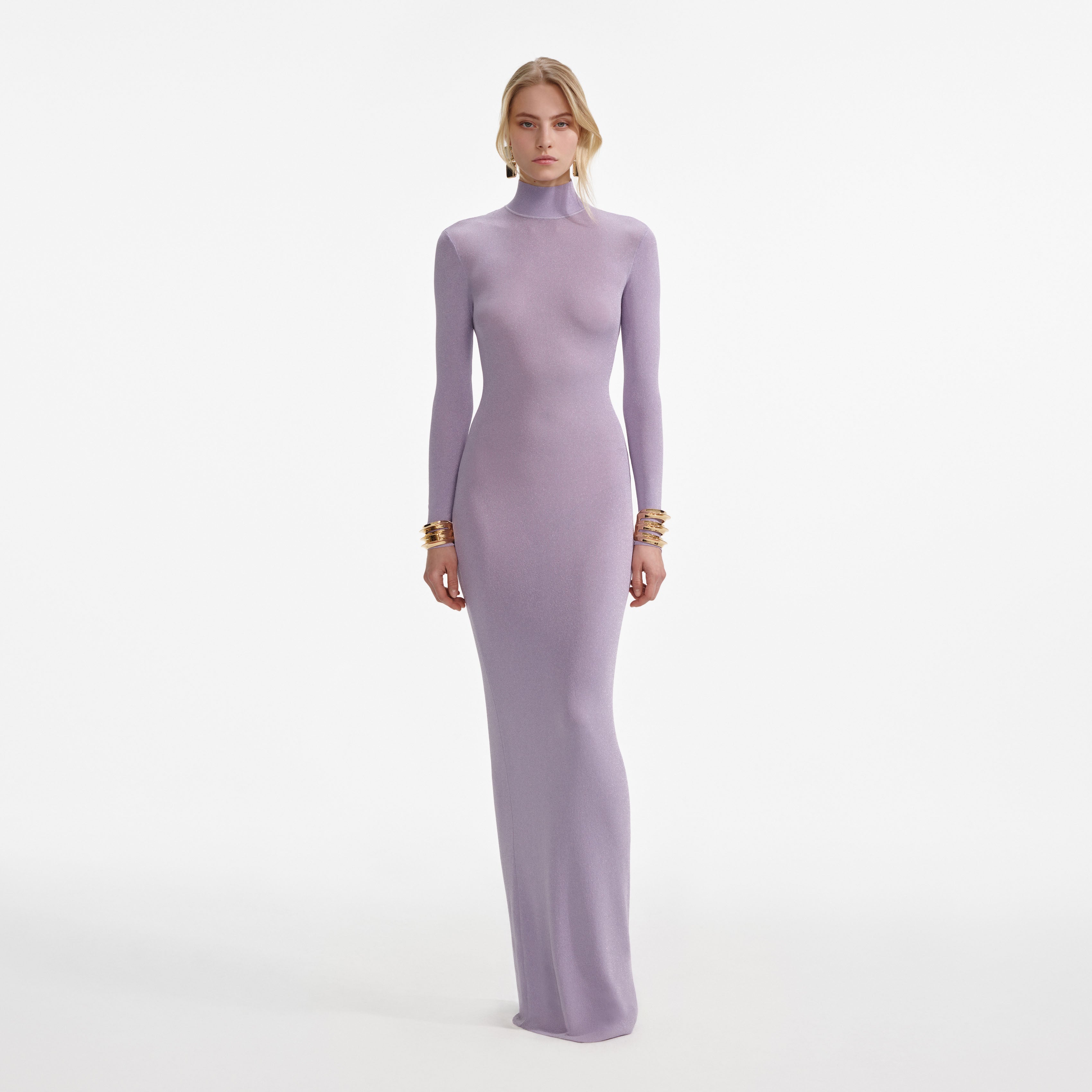 Lilac Viscose Knit Maxi Dress Lilac Viscose Knit Maxi Dress