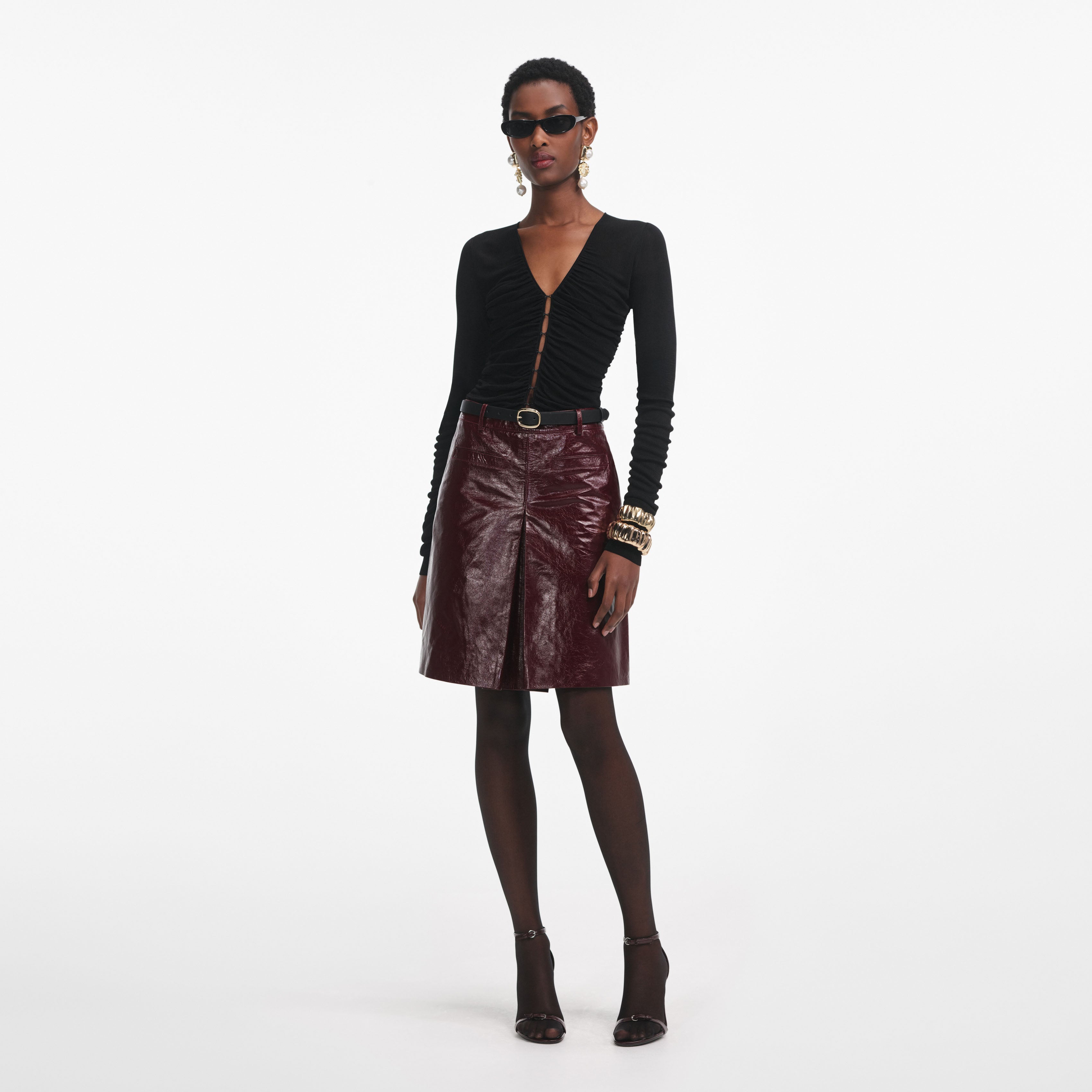 Black Viscose Knit Top