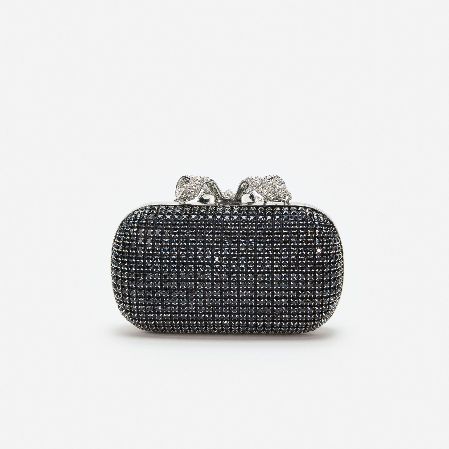 Navy Chainmail Clutch Bag