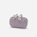 Lilac Chainmail Clutch Bag