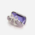 Lilac Chainmail Clutch Bag