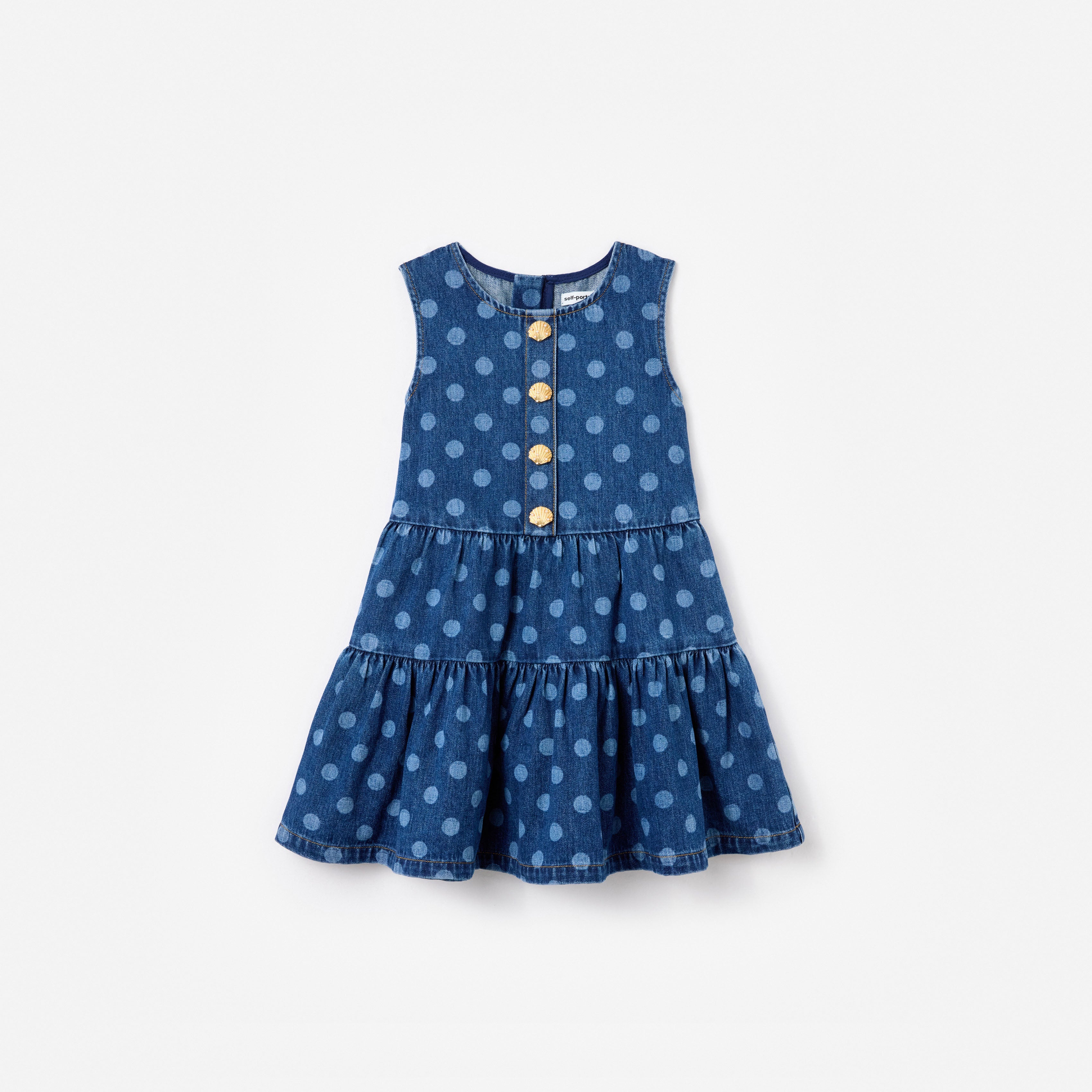 polka dot denim dress Heidi Polka Dot Denim Mini Dress