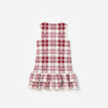 Burgundy Check Knit Dress