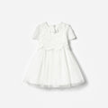 White Lace Bow Detail Dress