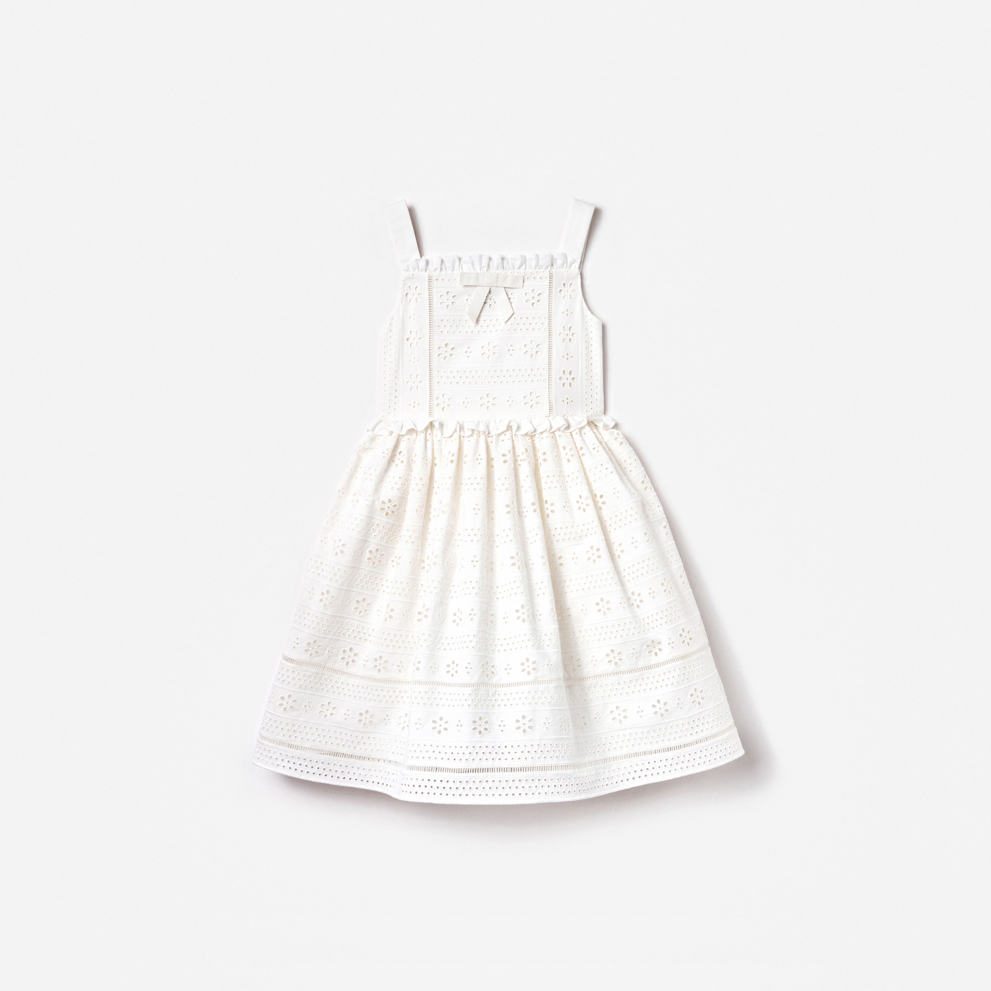 ladies white cotton dress self-portrait - White Cotton Broderie Dress