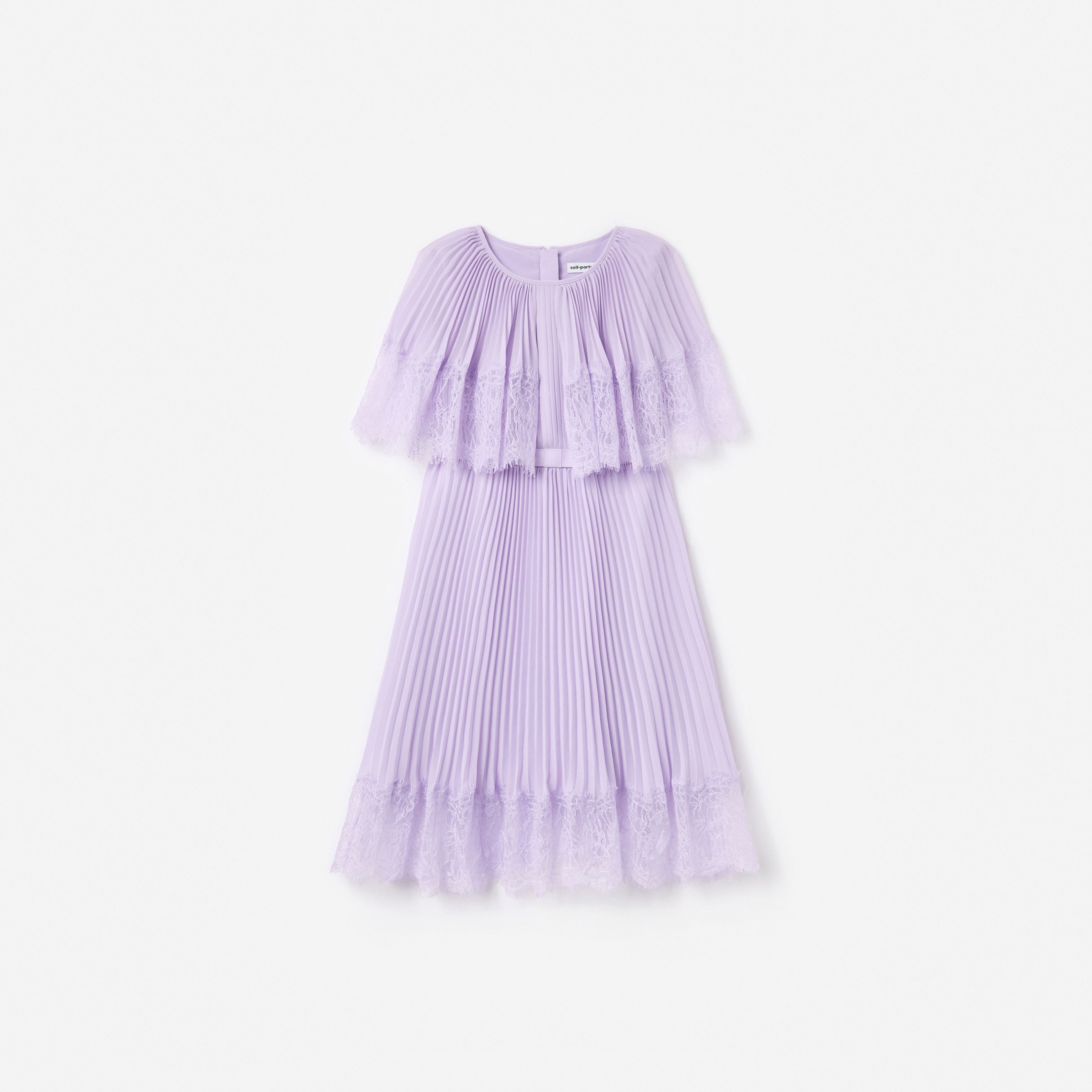 Lilac Chiffon Cape Dress
