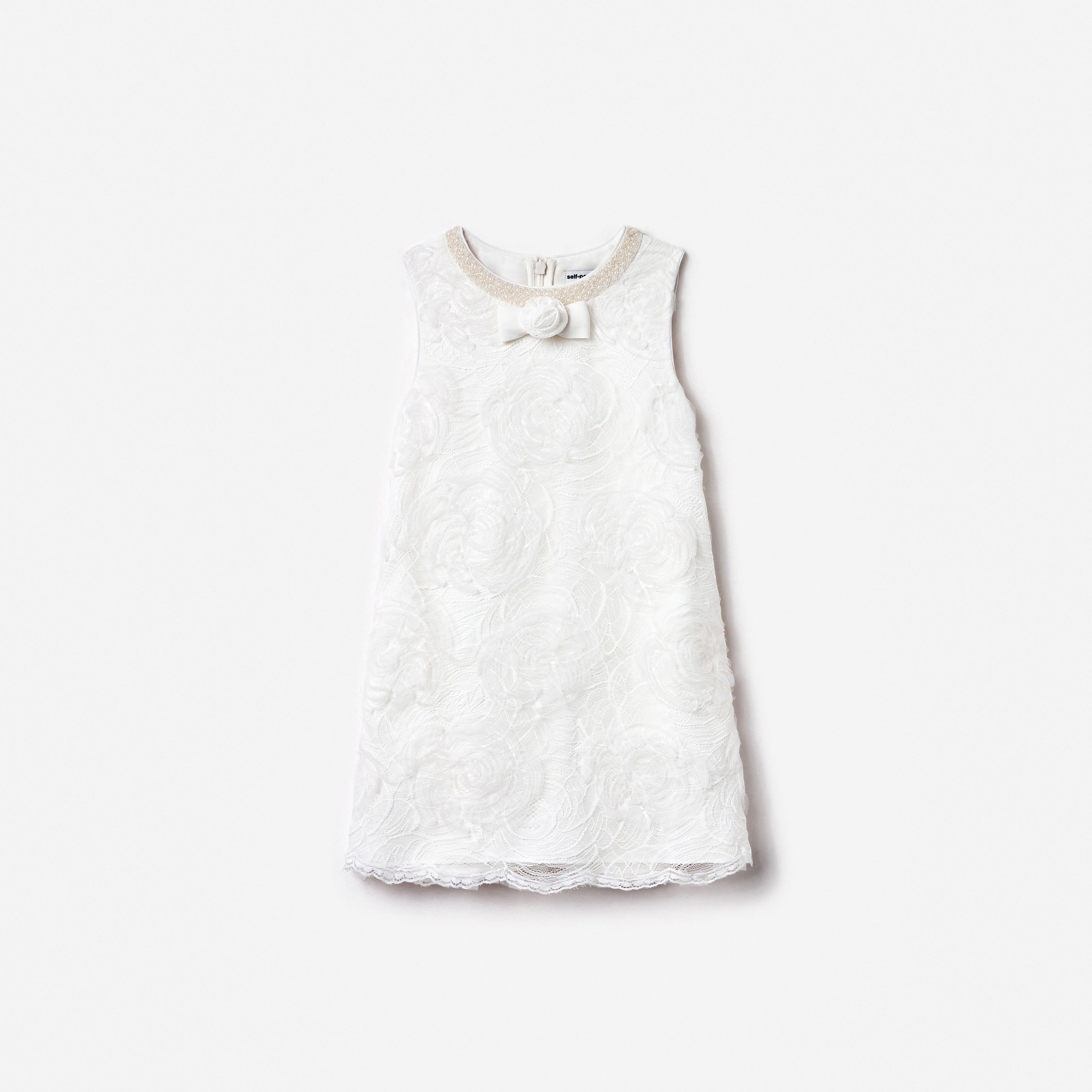 White 3D Lace Dress self-portrait-US White 3D Lace Dress self-portrait-US
