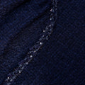 Navy Boucle Midi Dress