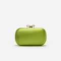 Green Satin Clutch Bag