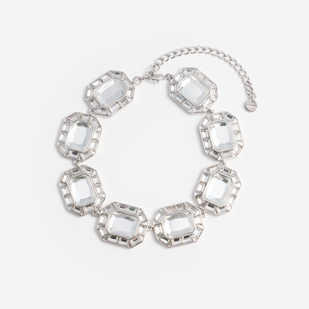 Silver Crystal Necklace