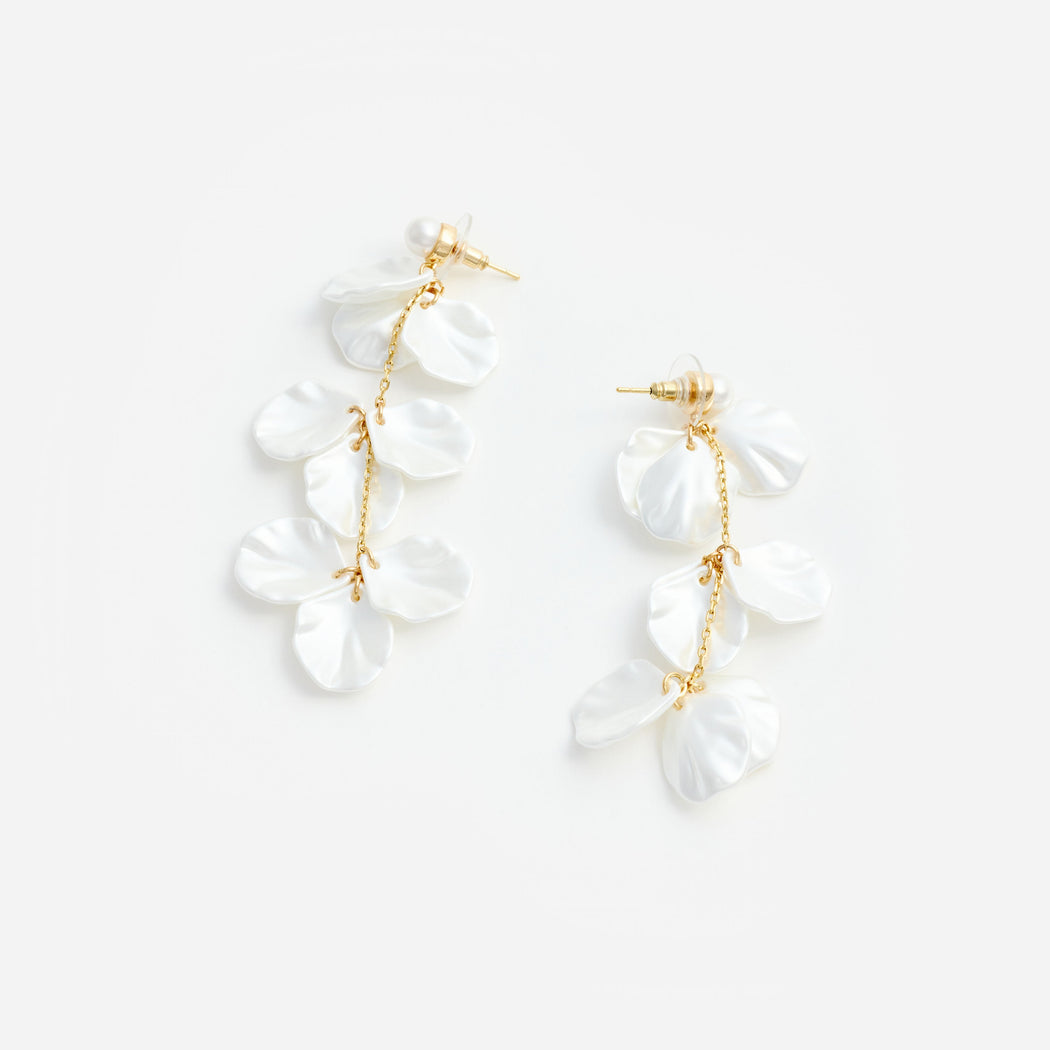 Pearl Petal Tiered Earrings
