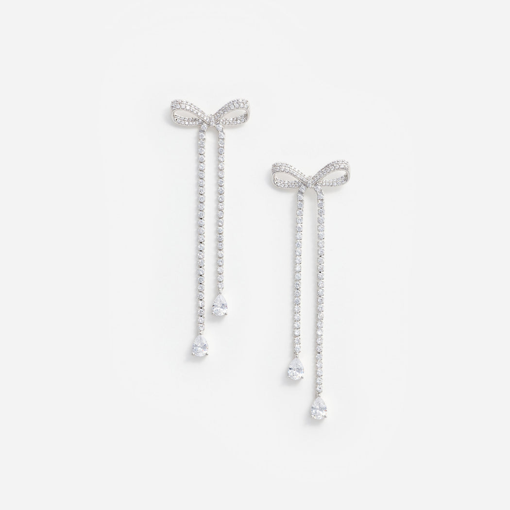 Crystal Bow Dangle Earring