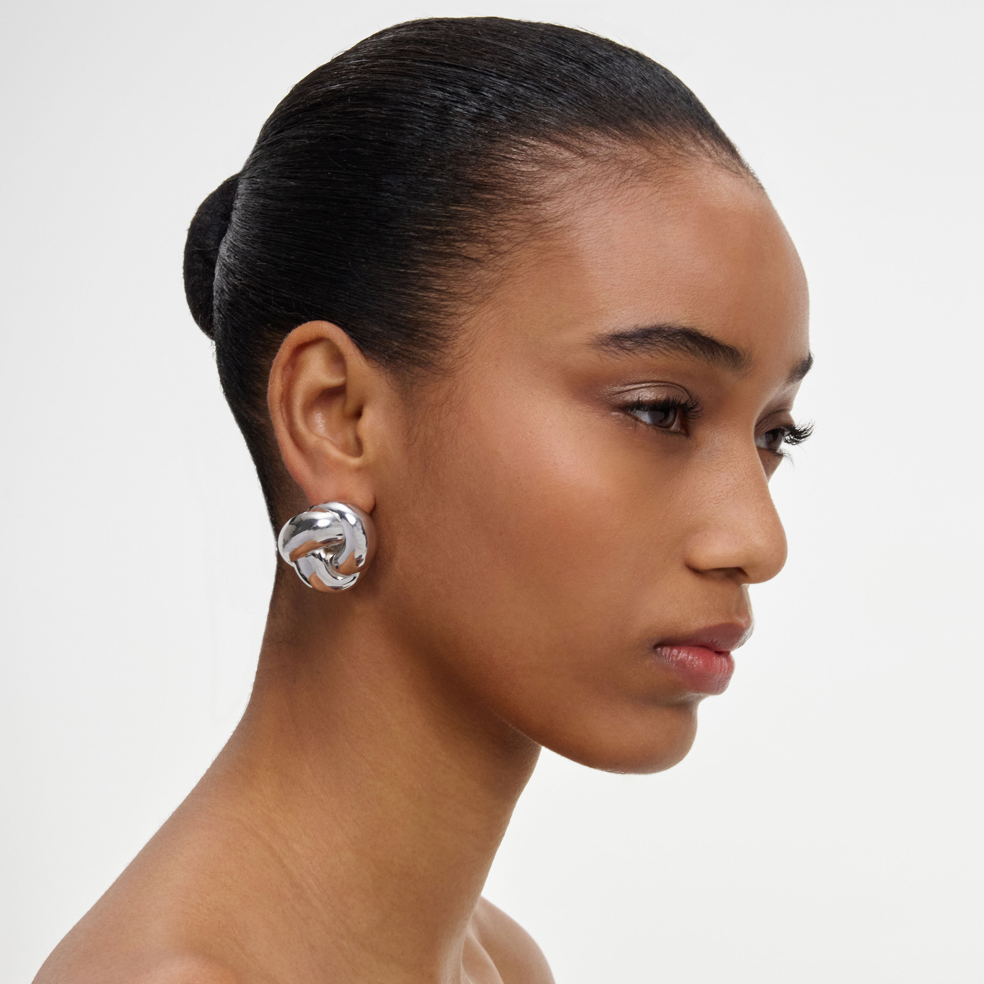 Silver Knot Earrings