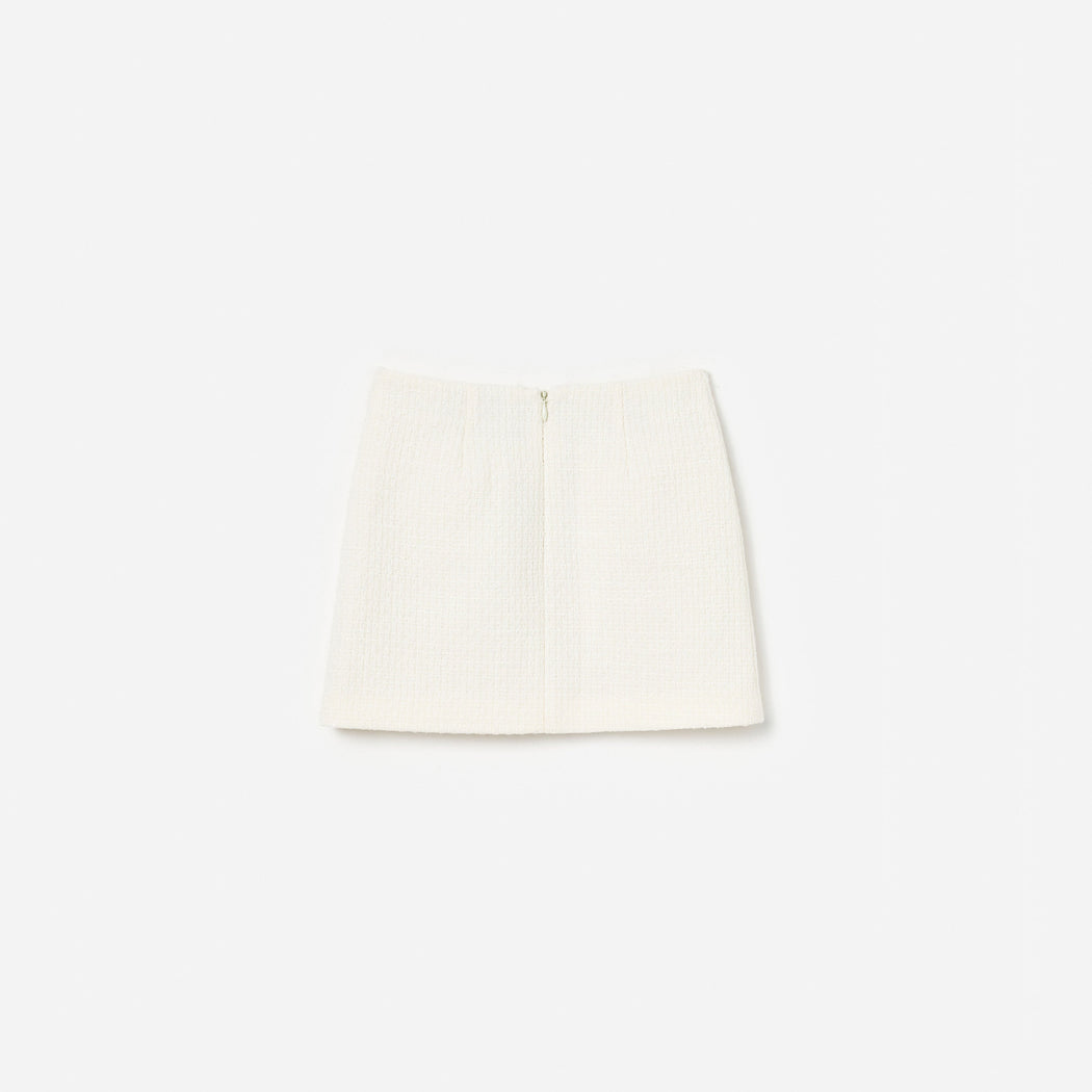 Cream Boucle Skirt