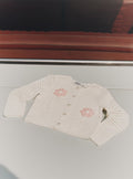 Cream Flower Knitted Cardigan