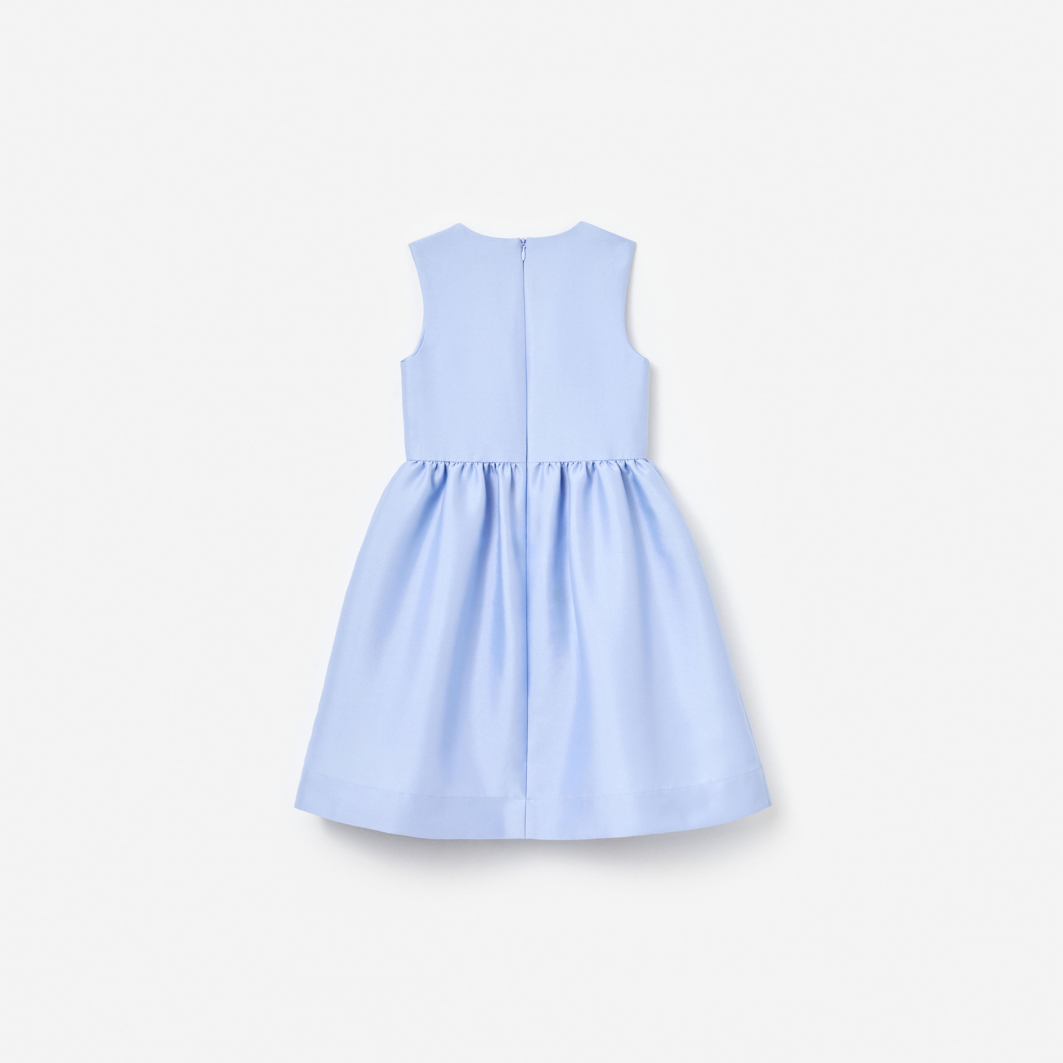 Blue Taffeta Sequin Embellished Dress